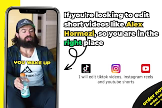 edit shorts video for tiktok , ig reels, youtube shorts