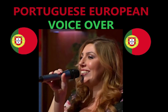 record a professional european portuguese voice over