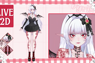 live2d vtuber rigging 2d vtuber animated live2d model twitch vtuber anime
