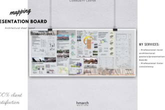 do architectural mapping and presentation board or panel