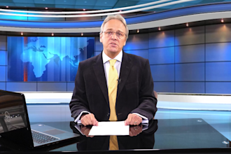 produce a breaking news cast style video
