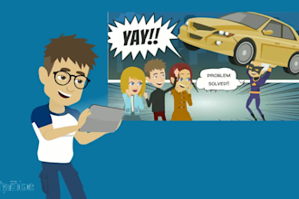 create 2d animated explainer video for product or services