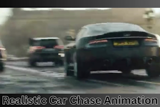 create a realistic 3d car chase animation for your project