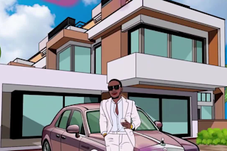 2d animated music video, 2d animation, 2d cartoon music video cartoon animation