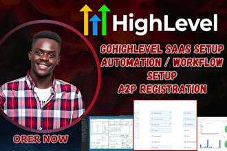 setup gohighlevel saas CRM, gohighlevel white label, automation workflow