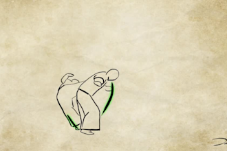 do a 2d rotoscope action animation sport  martial art 12 fps