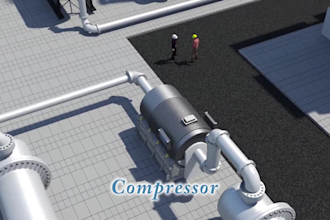 create 3d industrial animation, industrial plant layout warehouse equipment