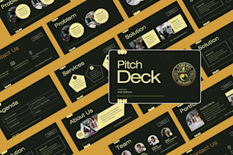 make vc grade pitch decks and financial models, projections