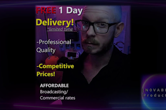 provide a deep male voice over in american english