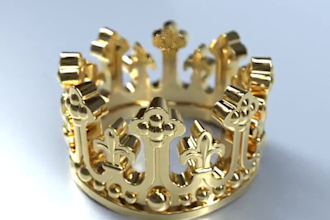 do 3d realistic jewelry design, cad design jewelry animation