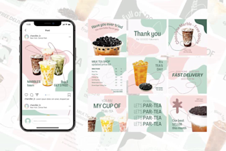 design a splendid instagram branding kit
