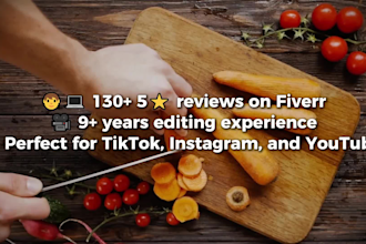 edit your cooking videos for youtube, tiktok or instagram