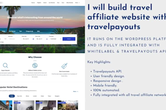 build an automated travel affiliate website with travelpayouts