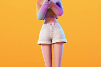 create custom 3d model anime character vrc avatar avatar for vrchat and vtube