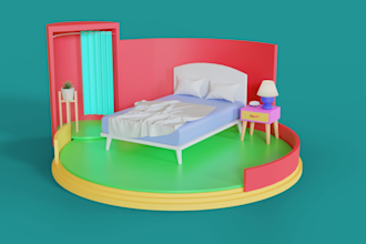 create 3d icon, illustration and 3d animated explainer video