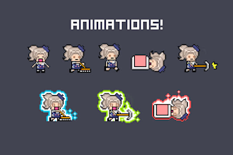 draw you a posed danganronpa pixel sprite