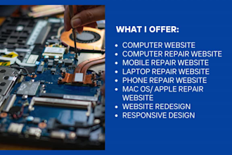 create computer repair, laptop, mobile phone repair website