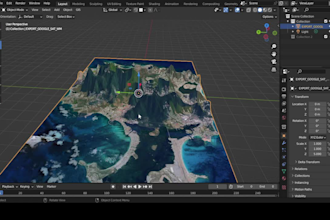 create 3d terrain model in blender for your game environment