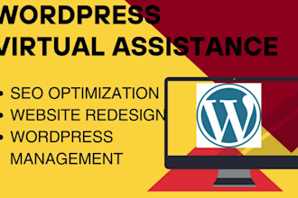 be your wordpress virtual assistance, redesign wordpress website design or seo