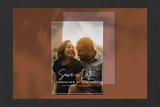 design your elegant wedding invitation and announcement card