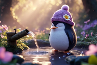 create lullaby videos with water sounds from bamboo