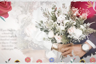 create your wedding album with personalized photos and text