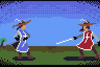 do 2d retro 8bit 16bit pixel art looping lofi animation character, animated gif