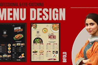 design restaurant menus, price lists, digital menus and menu boards