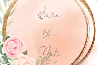 design an elegant wedding invitation or ecard for whatsapp
