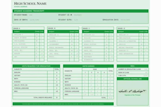 design college replica transcript, university, high school ged transcript