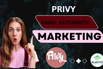 design shopify privy popup page, klaviyo automation flows, pagefly landing page