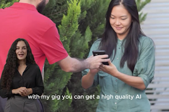 create an ai spokesperson video with a human avatar