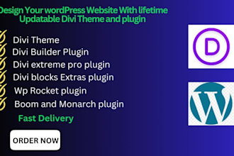 design wordpress website design or clone use divi theme and divi builder