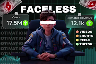 create motivational faceless youtube videos and faceless tiktok shorts