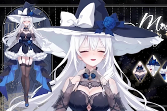 draw and rig male female 2d vtuber model live2d vtuber live2d model for streamer