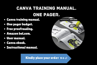 create beautiful onepage budget friendly user manual for bol com amazon and etsy