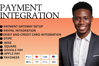 integrate paypal stripe credit and debit card google pay on your website