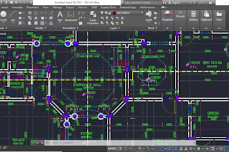 draw professional autocad 2d plans, elevations, and sections