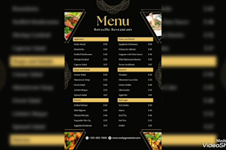 design modern menu restaurant menu digital menu