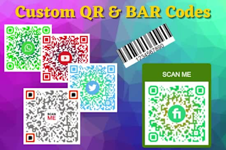design professional unique qr code with logo and barcode for business,website