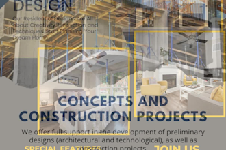 design poster roofing, construction, handyman, realestate,in canva