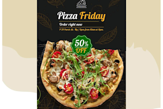 design stunning food menus, flyers, posters and ads