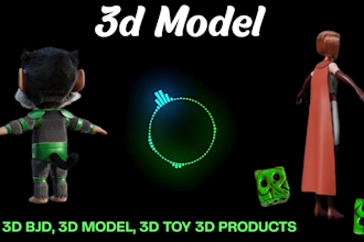 model 3d bjd, 3d doll, 3d robot, 3d figure for 3d printing, 3d game