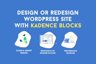 design or redesign website in gutenberg with kadence blocks