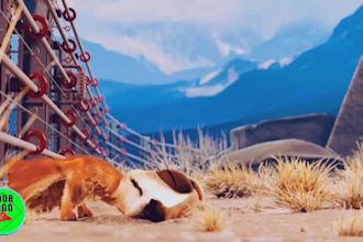 add logo and text in animated funny goat video ads