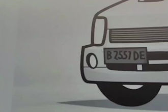 draw a simple outline style vector for car and motorcycle