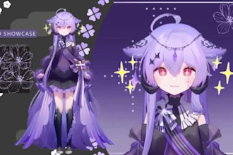 model and rig live2d vtuber character, live 2d, vtuber model for streaming