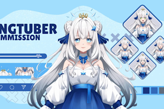 draw custom pngtuber models for streams in anime style