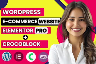 create wordpress ecommerce website by elementor pro crocoblock and woocommerce