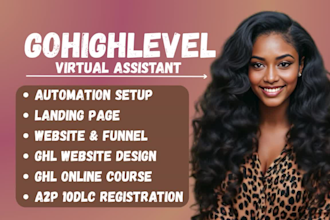 be your gohighlevel virtual assistant ghl website sales funnels landing page